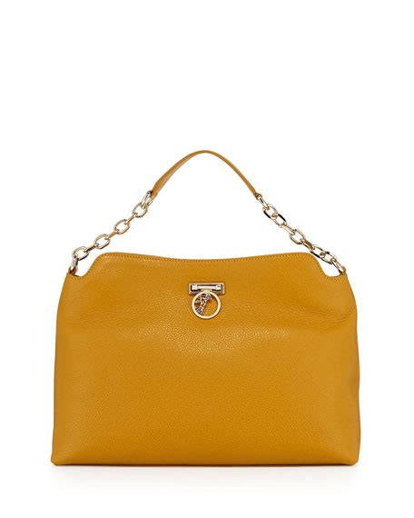 versace pebbled leather hobo bag yellow who sells this bag|Versace bag price.